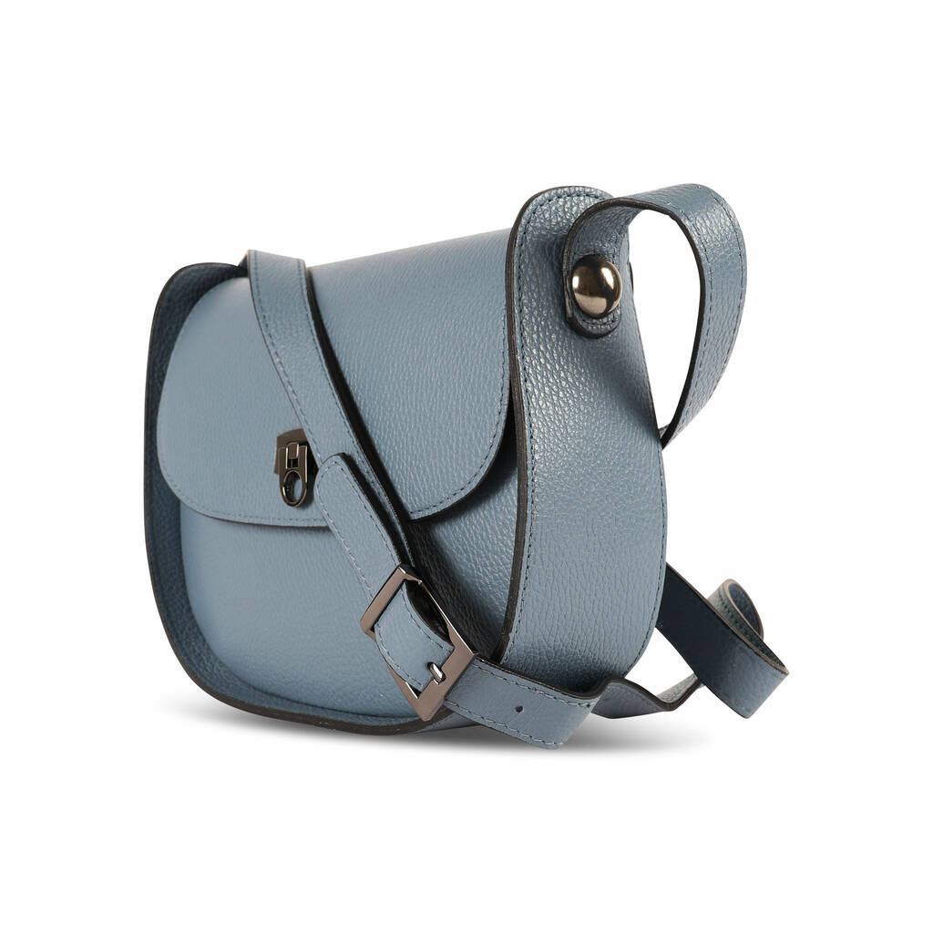 Leather Cross Body Handbag, Denim Blue By The Leather Store ...