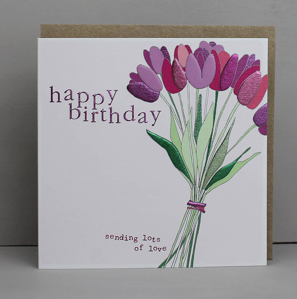 Happy Birthday Card With Love Card By Molly Mae