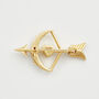 Gold Cupids Bow And Arrow Brooch, thumbnail 4 of 7