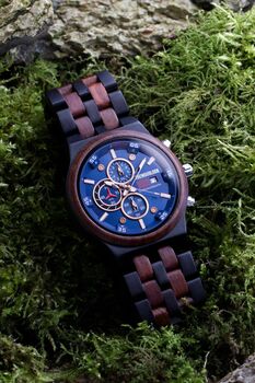 Lisbon Engraved Wooden Watch For Men, 7 of 9