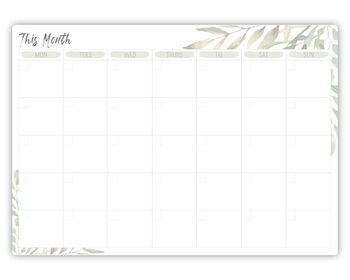 Personalised Eucalyptus Monthly Planner Whiteboard, 3 of 6
