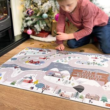 Personalised Children's Play Mat Winter Wonderland, 3 of 3