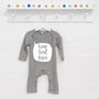 Personalised Speech Bubble Babygrow New Baby Gift, thumbnail 8 of 9