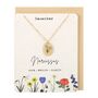 December Birthday Narcissus Birth Flower Necklace Card, thumbnail 2 of 4