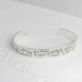 Sterling Silver Cuff Bangle Jewellery With Meaning, thumbnail 1 of 9