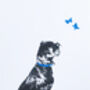 Curious Boxer Dog And Butterflies Screen Print, thumbnail 2 of 2