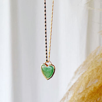 Gemstone Heart Gold Plated Pendant, 4 of 8