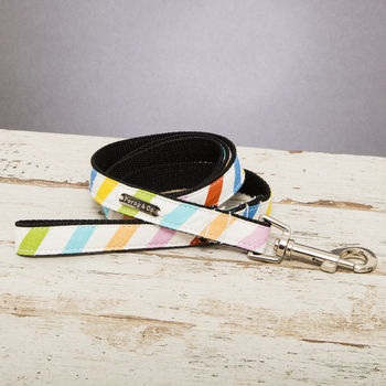 The Thurlestone Pastel Striped Dog Lead, 2 of 3
