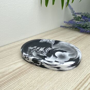 Black Marbled Draining Soap Dish, 3 of 5