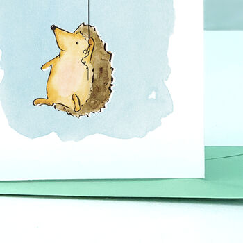 Hedgehog Third Birthday Card, 2 of 9