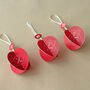 Christmas Red Paper Bauble Kit Set Of Six, thumbnail 2 of 4