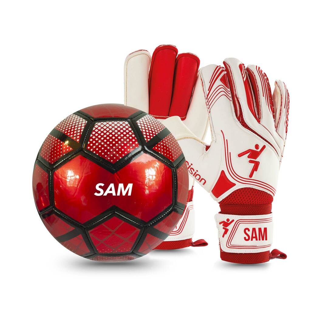 Personalised Kids Goalkeeper Gloves By We Print Balls