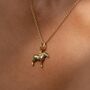 Zebra Charm Necklace, Sterling Silver Or Gold Plated, thumbnail 2 of 9