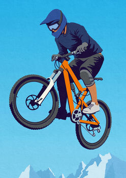 Personalised Mountain Bike Jumping Poster, 4 of 7