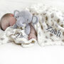 Personalised Elephant Comforter And Blanket Unisex Set, thumbnail 1 of 5