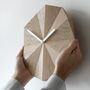 Solid Oak Wood Origami Clock, thumbnail 1 of 2