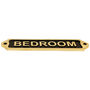 Bedroom Door Sign Plaque Antique Brass Finish, thumbnail 4 of 5