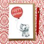 Personalised Elephant Birthday Card, thumbnail 3 of 3