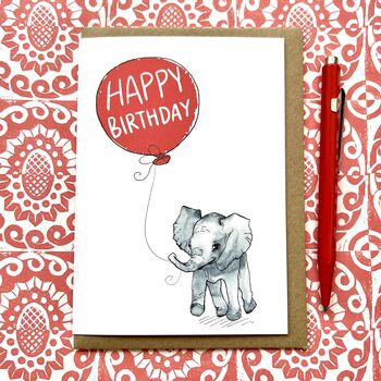 Personalised Elephant Birthday Card, 3 of 3