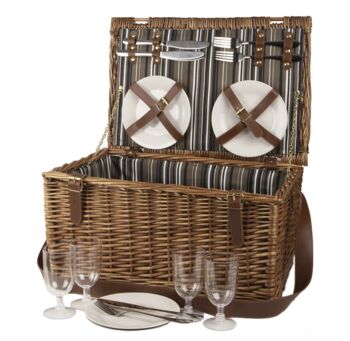 Four Person Luxury Picnic Basket With Contents, 6 of 7