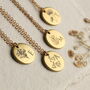 Wildflower Charm Engraved Initial Necklaces, thumbnail 3 of 11