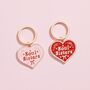 Soul Sisters Heart Best Friends Keyring Or Bag Charm Set, thumbnail 3 of 3