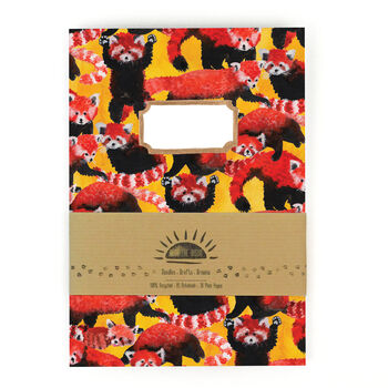 Pack Of Red Pandas Print A5 Notebook, 4 of 9