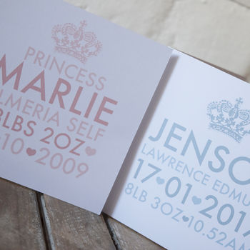 Personalised New Baby Birth Card, 2 of 7