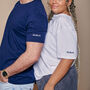 Embroidered Personalised Date Sleeve T Shirt Set, thumbnail 3 of 5