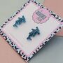 Hammerhead Shark Glitter Resin Studs, thumbnail 4 of 4