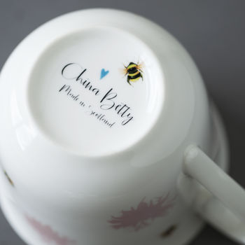 Personalised Hidden Message Botanical Bone China Cup, 8 of 9
