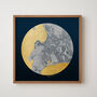 Personalised Circular Map Print With Gold Leaf, thumbnail 3 of 6