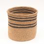 Thin Stripe Charcoal And Natural Storage Basket, thumbnail 6 of 8