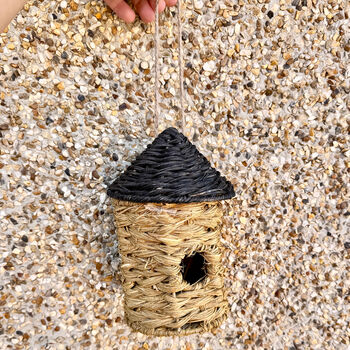 Rattan Bird House And Nesting Box For Garden Birds, 4 of 7