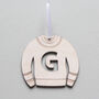 Personalised Christmas Jumper Wooden Tree Decoration, thumbnail 3 of 3