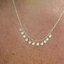 Pear Diamond Five Dangle Necklace, thumbnail 2 of 7