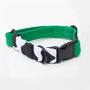Cow Print And Green • Padded Dog Collar, thumbnail 3 of 5