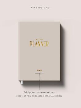 Personalised Hardback Diary, Week View Undated Planner, 3 of 11
