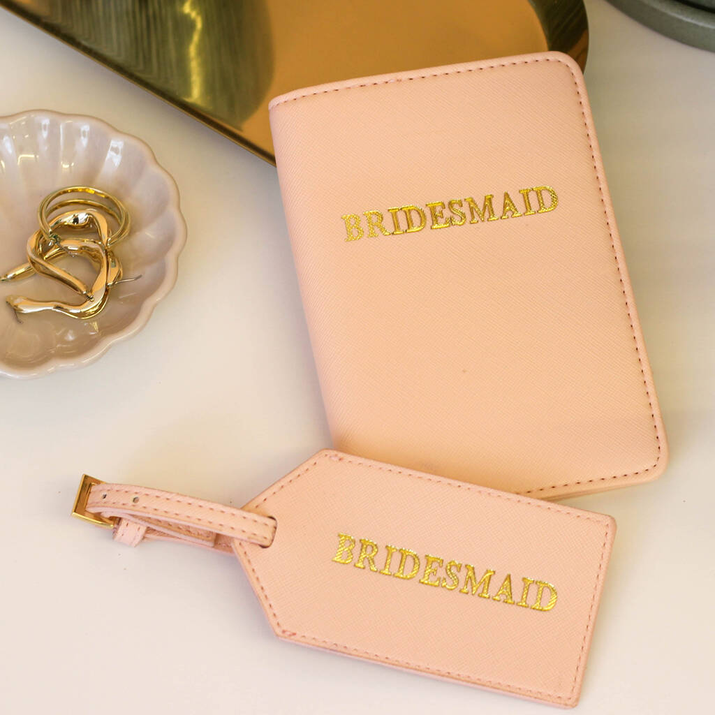 Personalised Bridesmaid Luggage Tag And Passport Set, 1 of 2