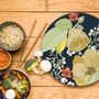 Round Placemats Set Heatproof Chica Camellia Navy, thumbnail 12 of 12