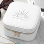 Sunset White Square Travel Jewellery Case, thumbnail 1 of 10