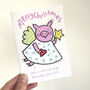 Pigs Might Fly Christmas Tree Decoration Card, thumbnail 3 of 3