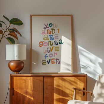 Oasis Poster, Live Forever Music Print, Song Art Print, 2 of 10