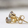 Grey Labradorite Stud Earrings In Silver Or Gold, thumbnail 4 of 12