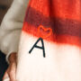 Personalised Chunky Coral Red Striped Scarf, thumbnail 4 of 9