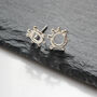 Organic Molten Bobble Earrings 9ct Gold Or Silver, thumbnail 2 of 3