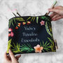 Personalised Cute Tropical Leaf Wash Bag Accessory, thumbnail 1 of 2