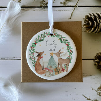 Personalised Christmas Santa Sack Winter Forest, 2 of 2