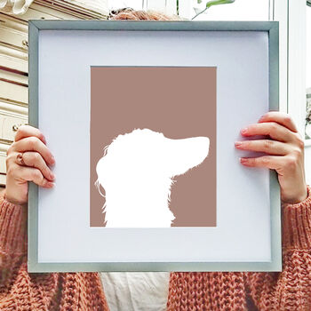 Custom Dog Silhouette Pet Portrait Gift, 3 of 4