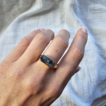 Labradorite Sapporo Signet Ring, 2 of 5